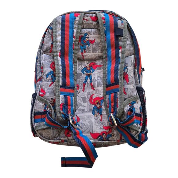 Pottery Barn Kids Superman Toddler Backpack DC Comics Back pack Gray PBK Bag - Picture 2 of 8